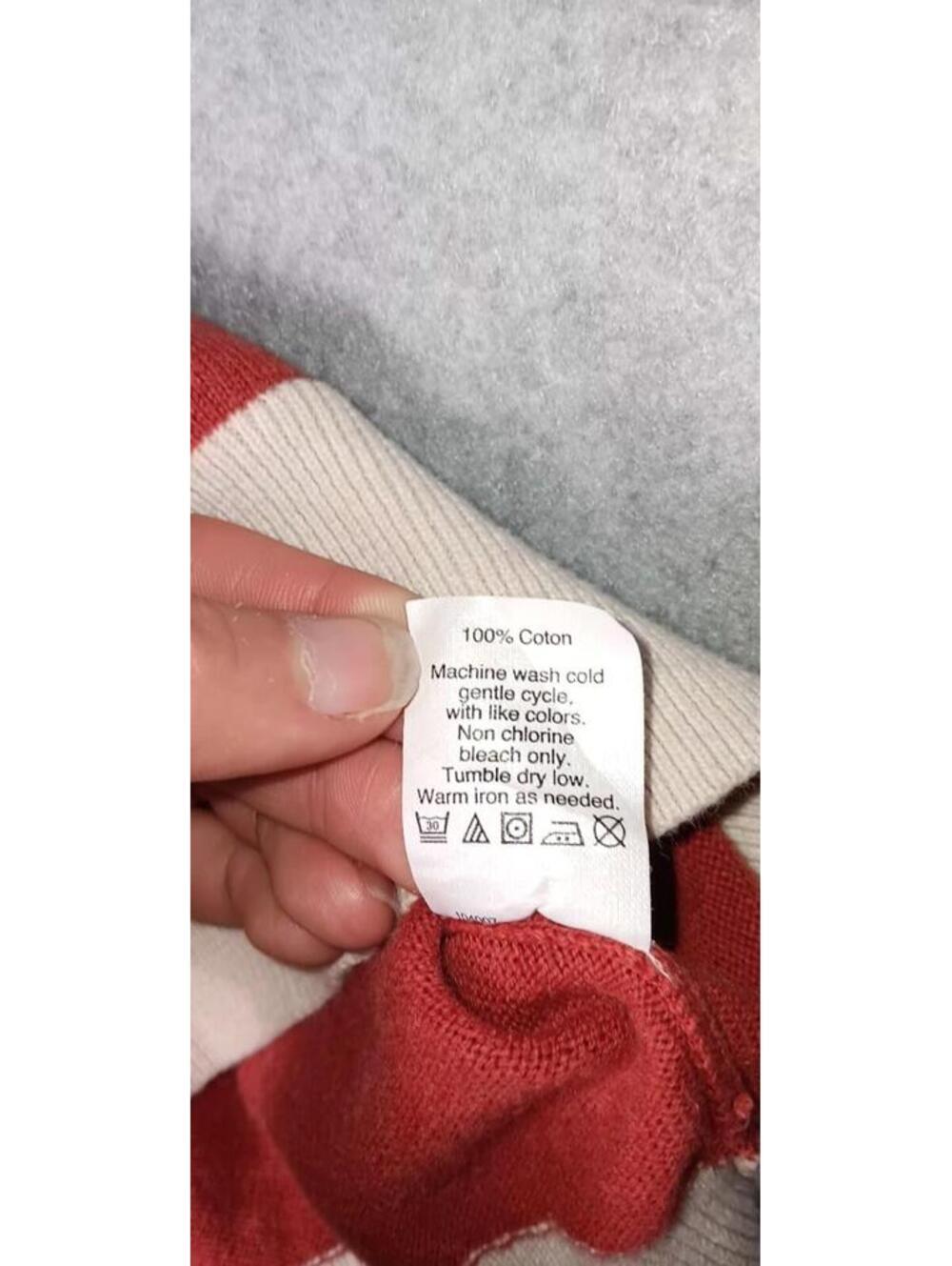 J Crew Pullover Partial Zip Up Sweatshirt Jacket Mens Size Small Red White... - Picture 6 of 11